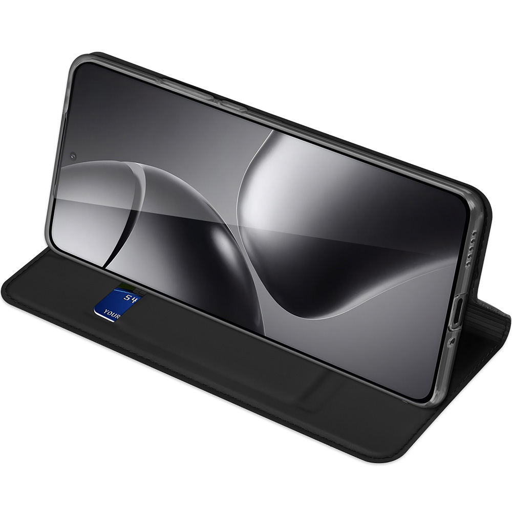 Etui z klapką, portfelowe, Dux Ducis Skin Pro do Xiaomi 14T Pro, czarne